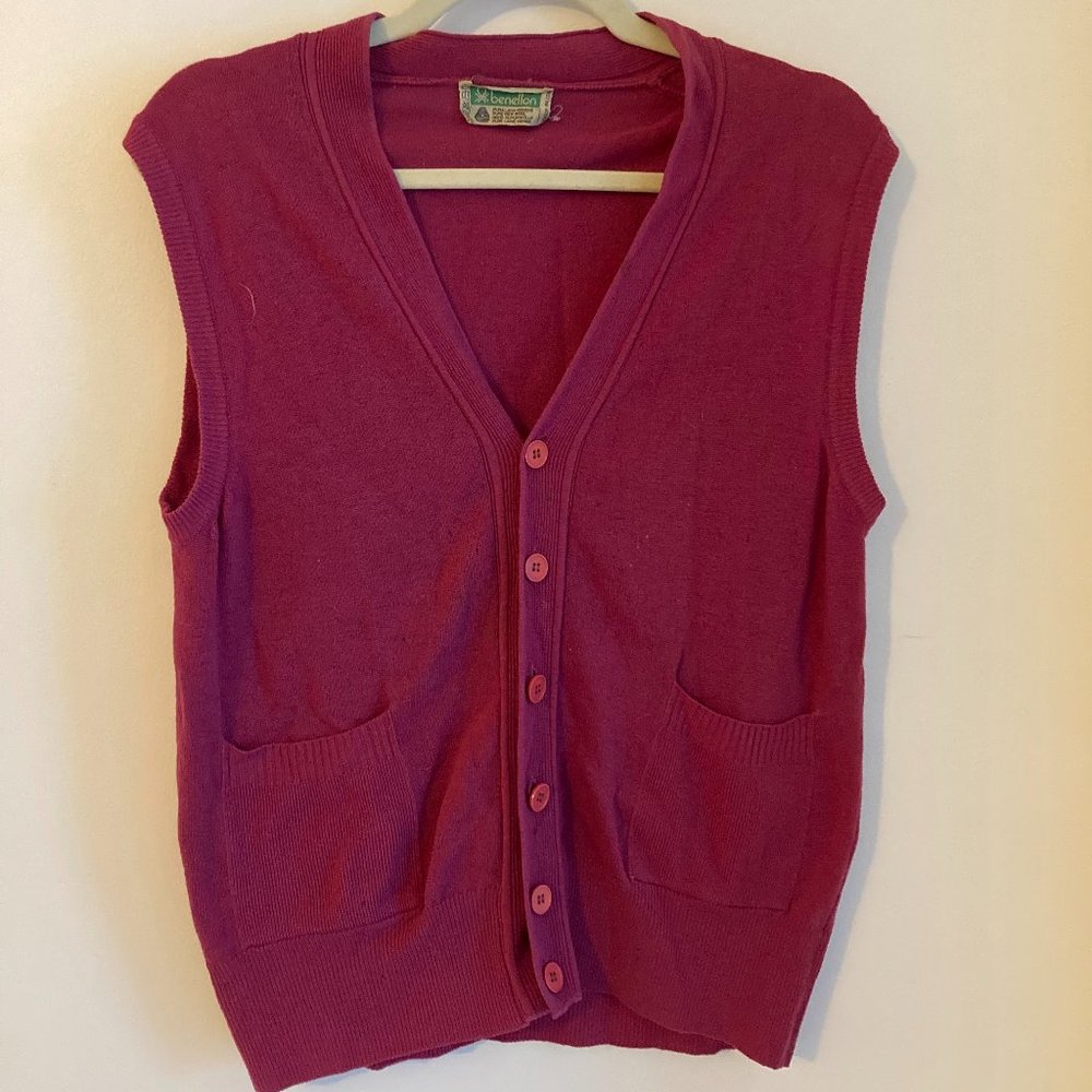 Vintage Benneton Italian Wool Sweater Vest